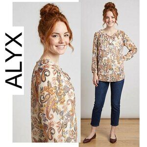 ALYX - Lightweight floral paisley loose fitting blouse